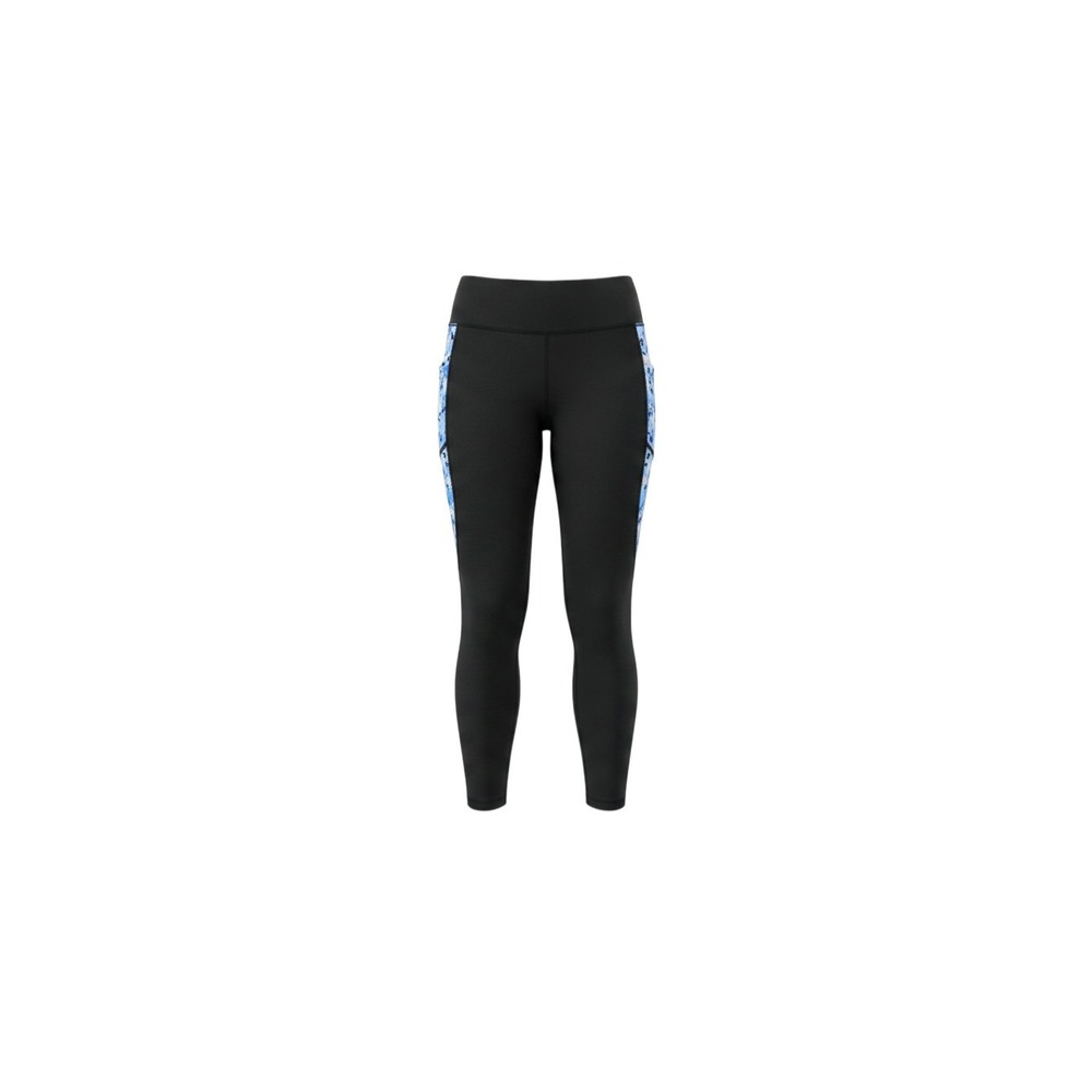 BSP Leggings Womens Large Black Floral Side Pocket 7/8 Compression Active